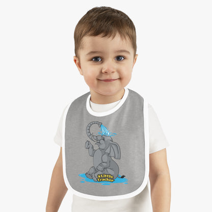Little Tracker® Elephant Baby Contrast Trim Jersey Bib/Safari Series
